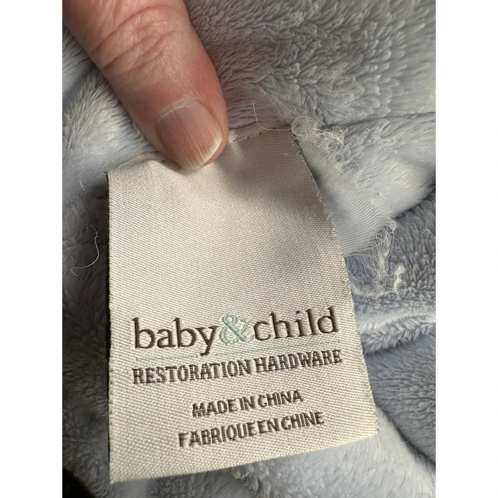 Restoration Hardware Baby & Child Light Blue Baby Blanket Very Soft RARE 23